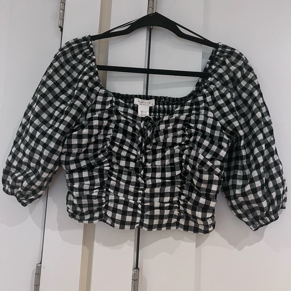 ☀️KIRIOUS linen peasant shirt
